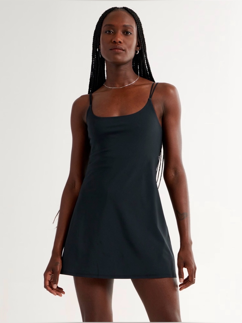 Abercrombie & Fitch Traveler Mini Active Dress W/ Shorts Adjustable Straps Onyx